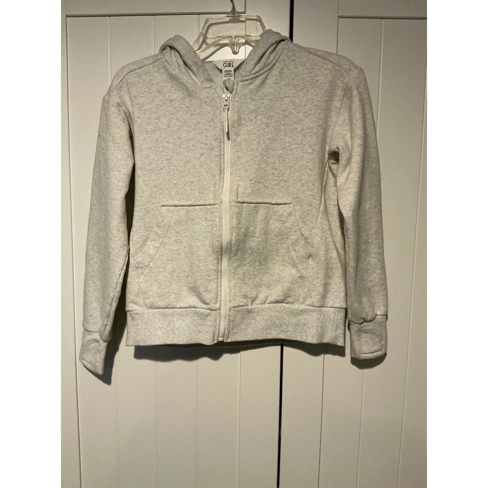 Athleta Girl Heather Gray Zip Up Hoodie Sweatshirt Kids Size L 12